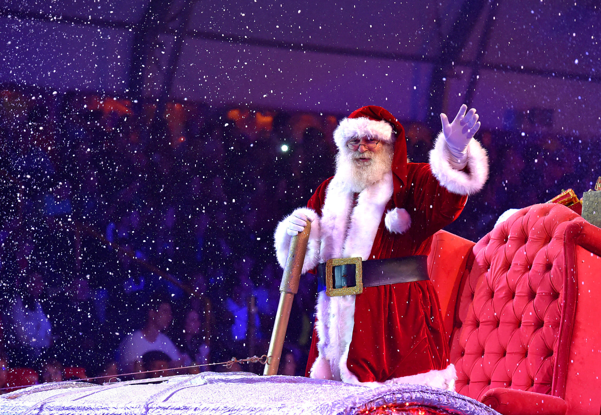 Papai Noel durante o Natal Luz de Gramado